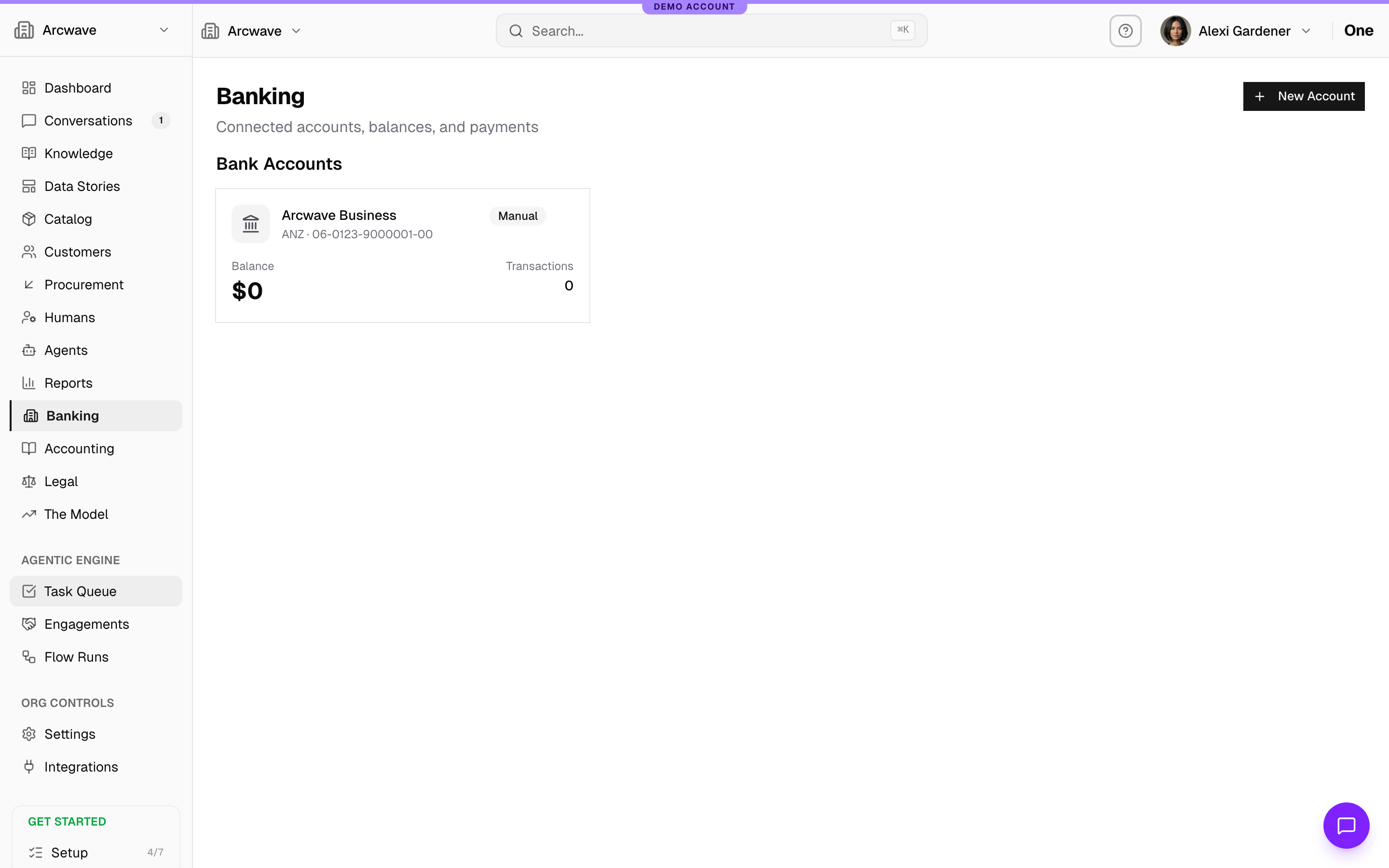 Banking and integrations view